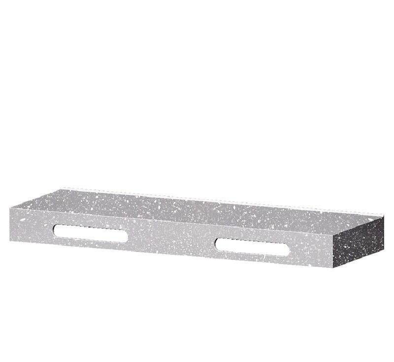 Изображение товара Столешница с бортами Radostone Solid Surface 150 х 50 см, цвет маренго, SFAR71500