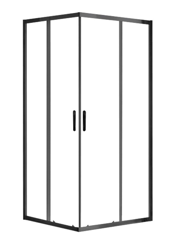 Изображение товара Душевой уголок Azario Milton 100x100 см стекло прозрачное профиль черный