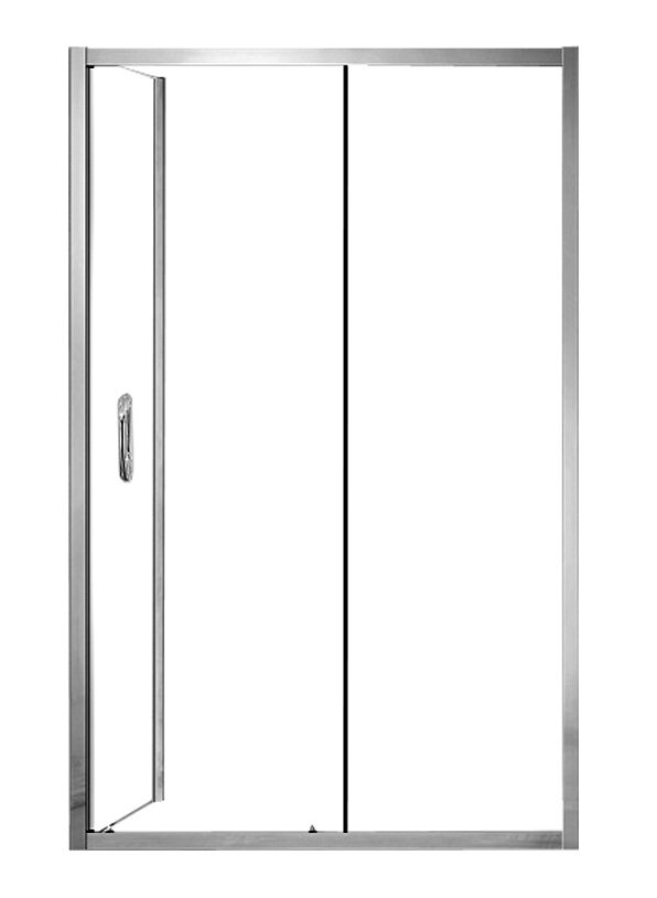 Изображение товара Душевой уголок Azario Milton 120x80 см с прозрачным стеклом и серебряным профилем