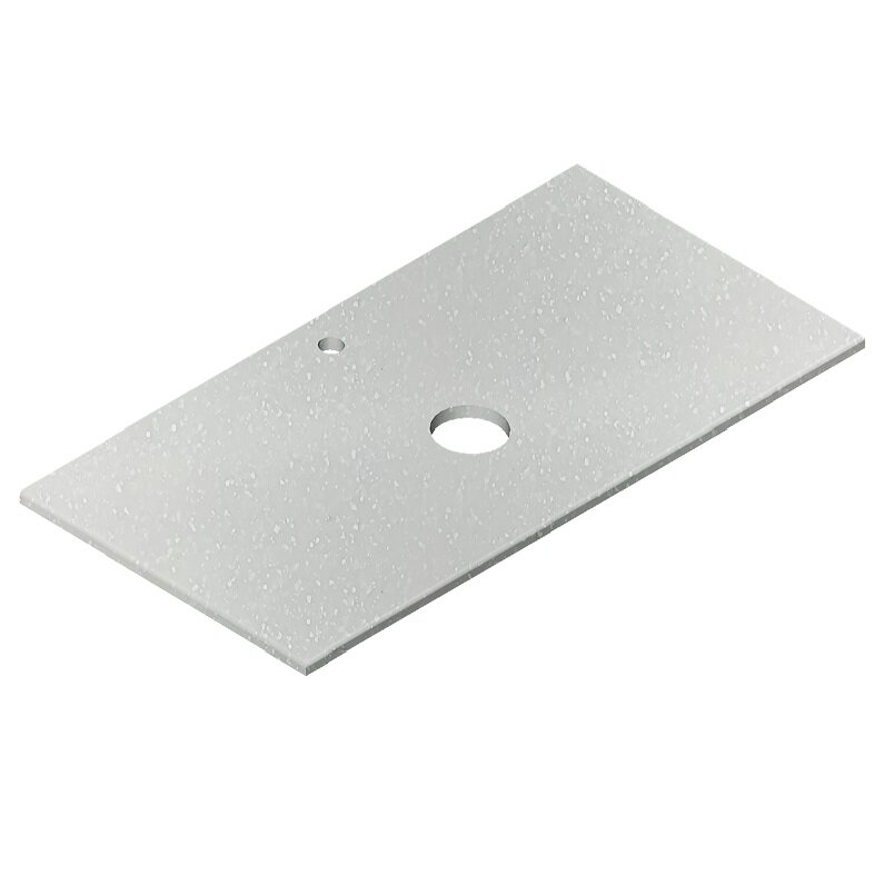 Изображение товара Столешница Radostone Solid Surface 100 х 49 см, с отверстиями, цвет белый лед, SKON61005
