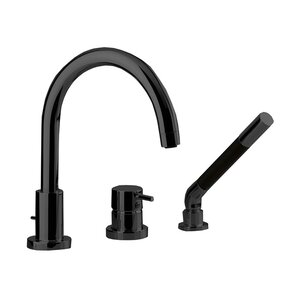 Изображение товара Смеситель Cisal Less New LN00126040 для ванны на 3 отверстия, цвет черный матовый