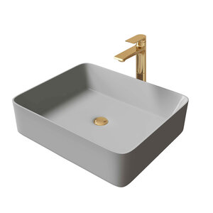 Изображение товара Раковина Grossman 48 x 37 х 13.5 см, накладная, серая матовая, GR-3016GM