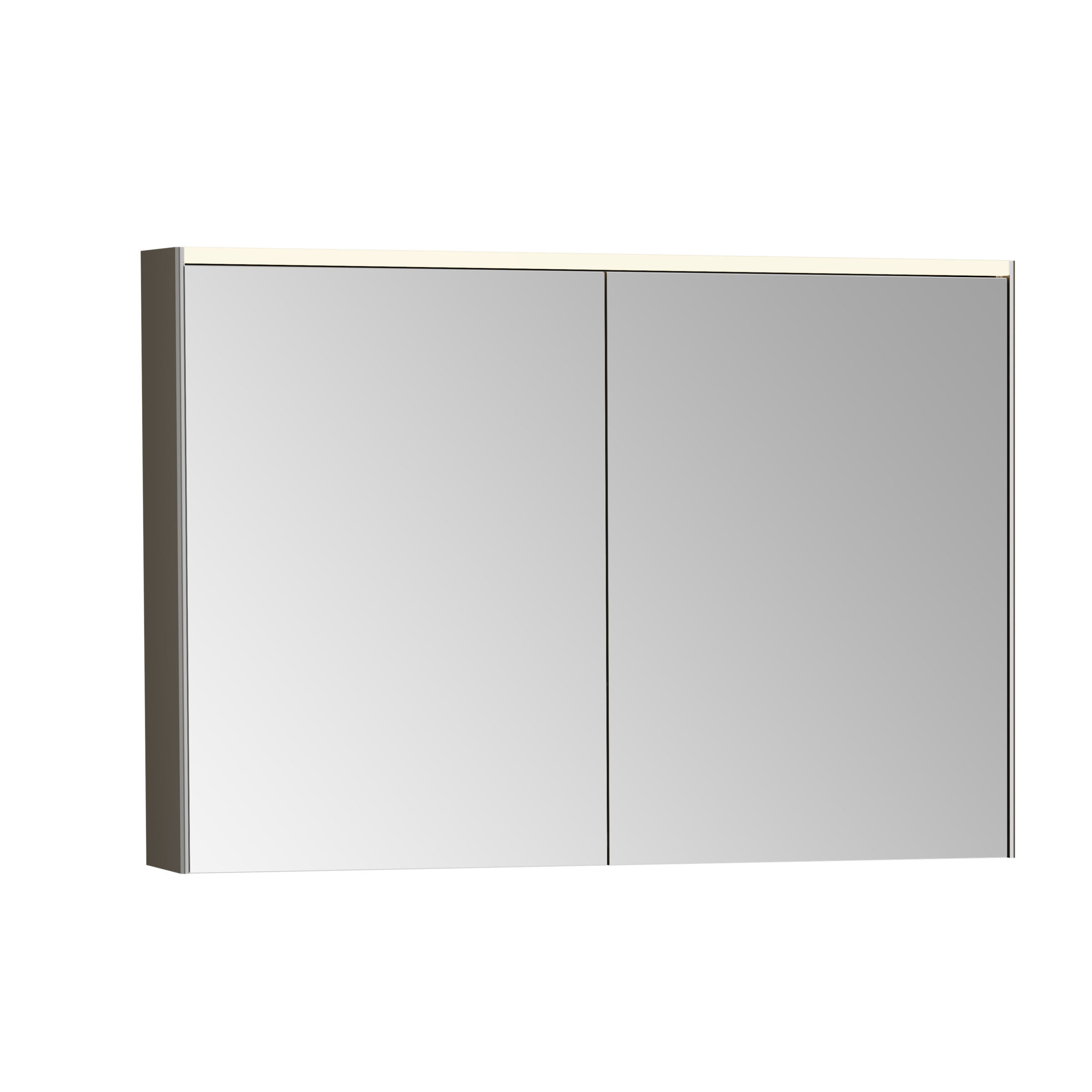 Изображение товара Зеркальный шкаф Vitra Core 100 см с подсветкой антрацит глянцевый