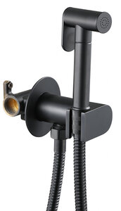 Изображение товара Гигиенический душ Savol, S-FXQ001H, со смесителем, черный матовый