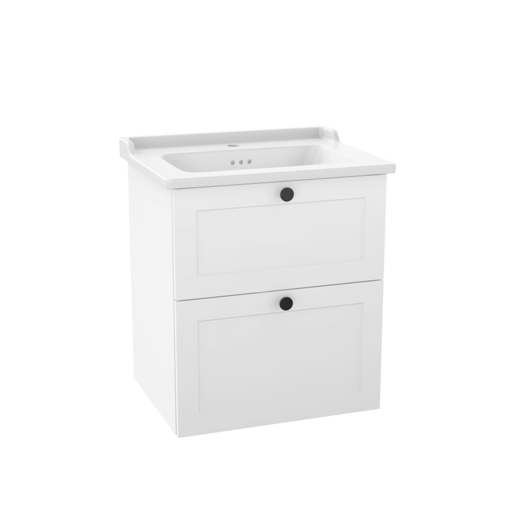 Изображение товара Тумба с раковиной VitrA Root Classic 60 см, подвесная, белый матовый