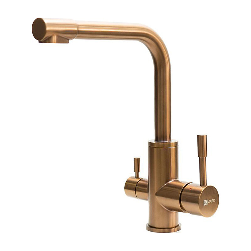 Изображение товара Смеситель Lemark Expert LM5061RGN для кухни с подключением к фильтру розовое золото