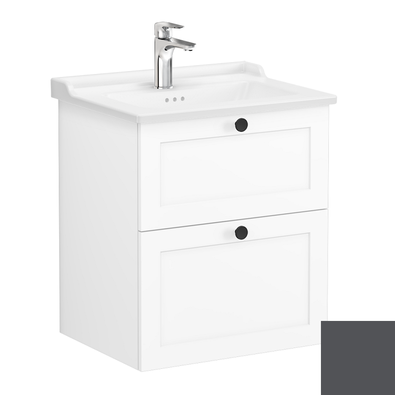 Изображение товара Тумба с раковиной Vitra Root Classic 60 см подвесная серый матовый