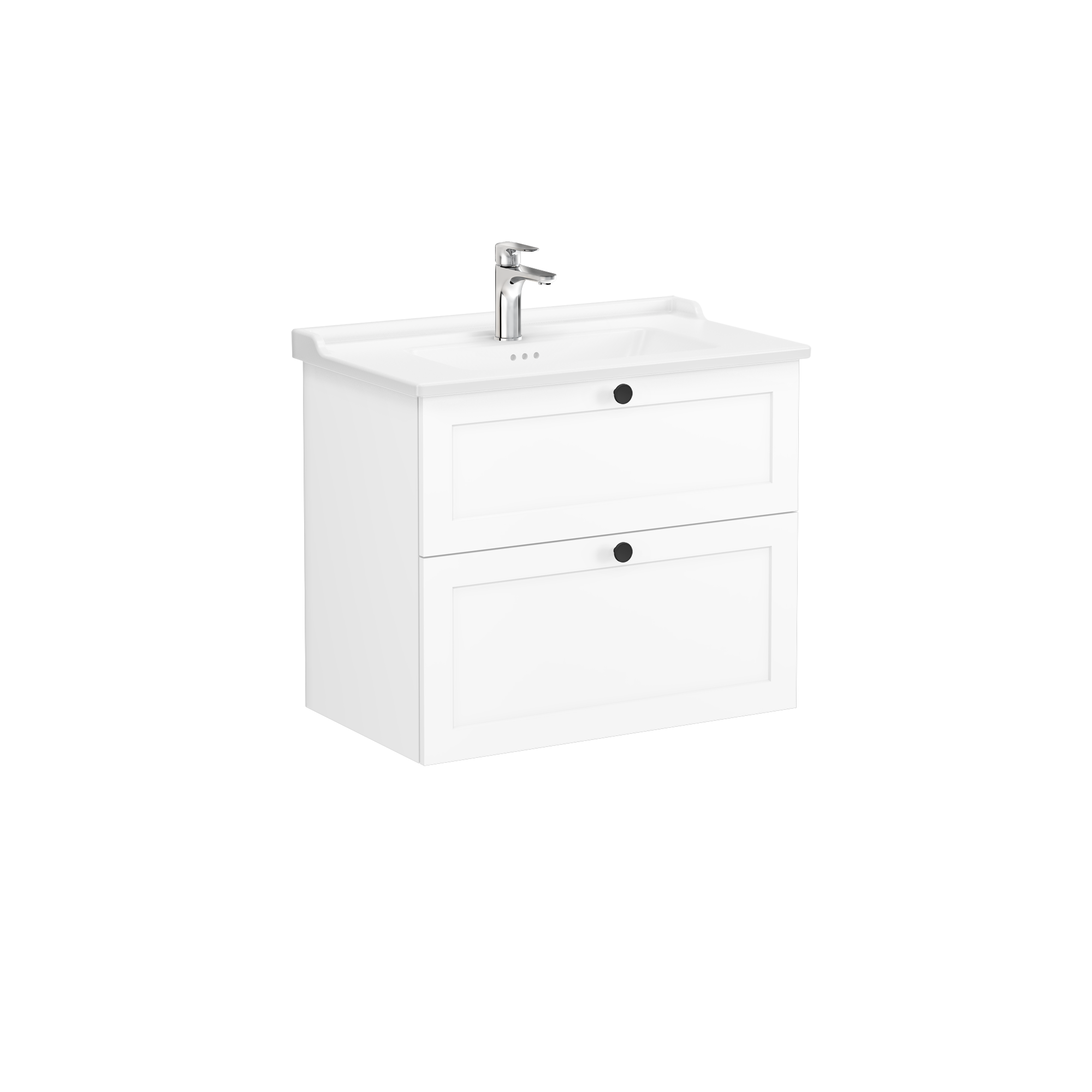 Изображение товара Тумба с раковиной Vitra Root Classic 80 см, подвесная, белый матовый