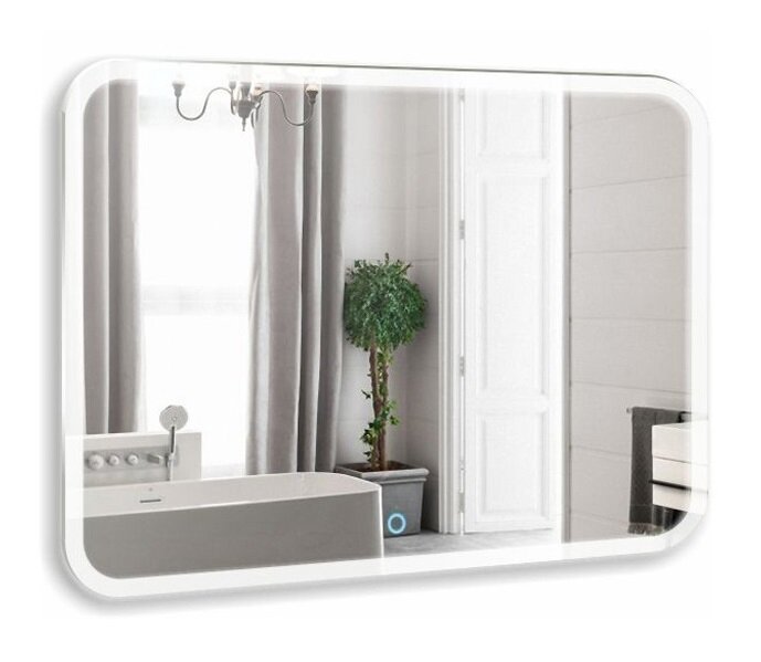 Изображение товара Зеркало Azario Стив 120 x 80 см, с LED подсветкой, диммер, сенсорный выключатель, белый, ФР-00002230