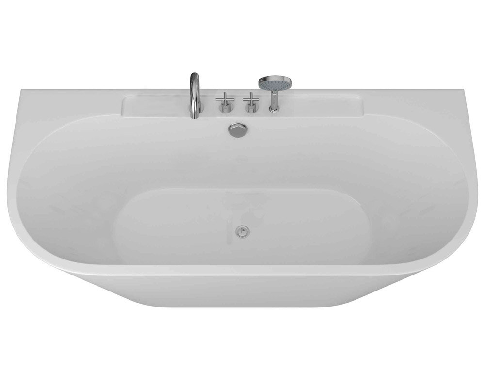 Изображение товара Акриловая ванна Grossman 170x80 см белая, с сливом-переливом, Германия
