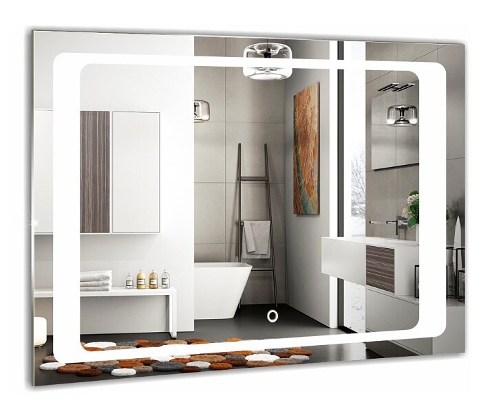 Изображение товара Зеркало Azario Фортуна 80x60 см с LED подсветкой сенсорным выключателем
