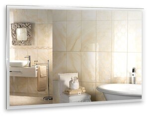 Изображение товара Зеркало Azario Сантана с LED подсветкой 100x80 см подвесное белое