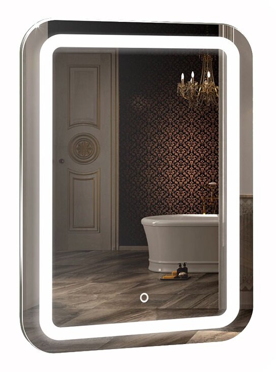 Изображение товара Зеркало Azario Мальта-2 55 x 80 см, с LED подсветкой, диммер, подогрев, белый, ФР-00001215