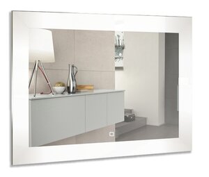 Изображение товара Зеркало Azario Норма 80 x 60 см, с LED подсветкой, сенсорный выключатель, белый, ФР-00000844