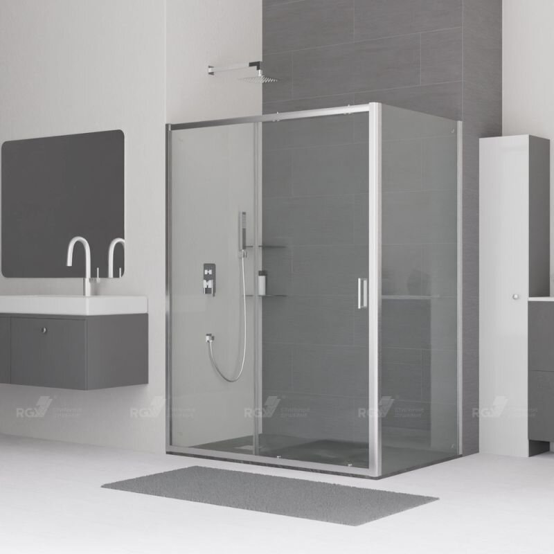 Изображение товара Душевой уголок RGW CL-48 130x100 см с раздвижной дверью, прозрачное стекло