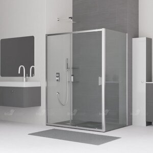 Изображение товара Душевой уголок RGW CL-48 32094803-011 130 х 100 см, дверь раздвижная, стекло прозрачное, профиль хром