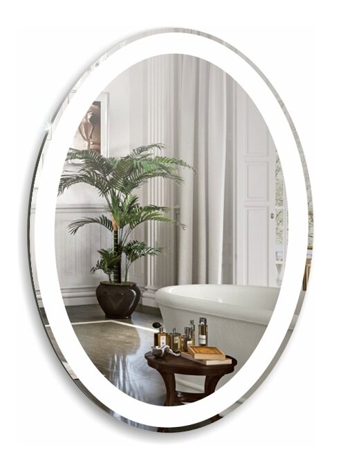 Изображение товара Зеркало Azario Италия 57 x 77 см, с LED подсветкой, сенсорный выключатель, белый, ФР-00000846