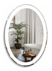 Изображение товара Зеркало Azario Италия 57 x 77 см, с LED подсветкой, сенсорный выключатель, белый, ФР-00000846