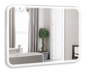 Изображение товара Зеркало Azario Стив 91.5 x 68.5 см, с LED подсветкой, диммер, сенсорный выключатель, белый, ФР-00000843