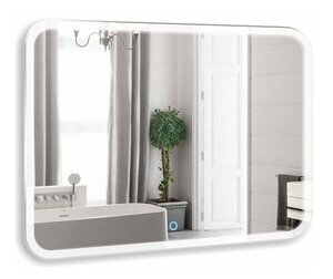 Изображение товара Зеркало Azario Стив-2 120 x 80 см, с LED подсветкой, диммер, сенсорный выключатель, двойной подогрев, белый, ФР-00002225
