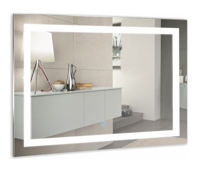 Изображение товара Зеркало Azario Ливия 100 x 80 см, с LED подсветкой, диммер, сенсорный выключатель, белый, ФР-00001225