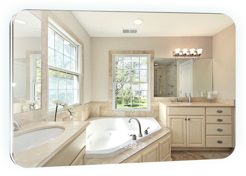 Изображение товара Зеркало Azario Паллада 80x55 LED подсветка диммер часы