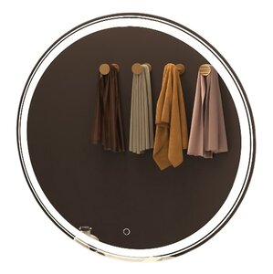 Изображение товара Зеркало Azario Olivia D80 см с LED подсветкой, сенсор, диммер Белое