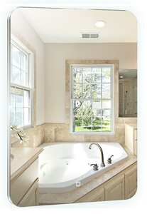 Изображение товара Зеркало Azario Паллада 68.5 x 91.5 см, с LED подсветкой, диммер, сенсорный выключатель, белый, LED-00002242