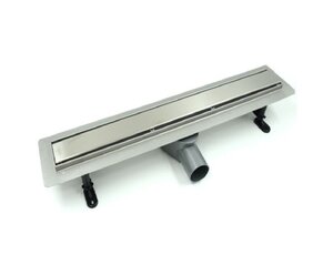 Изображение товара Дренажный канал Timo Drain Premium 60 см с решеткой под плитку, цвет сталь, DP-PG60-RS50(DRY)