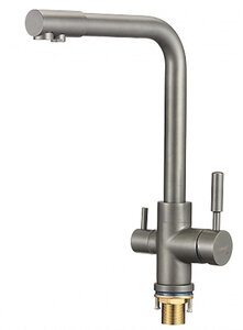 Изображение товара Смеситель для кухонной мойки Savol, под фильтр питьевой воды, цвет серый, S-L1801Q