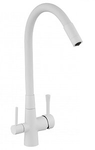 Изображение товара Смеситель для кухонной мойки Savol, под фильтр питьевой воды, цвет белый, S-L1806W-02