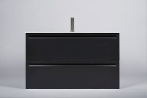 Изображение товара Подвесная тумба с раковиной INDA Piccadilly 100MG Blanco цвет MAT GRAFITE