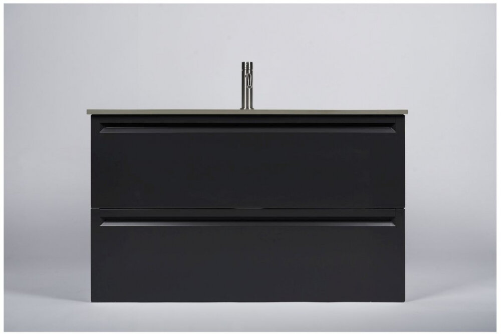 Изображение товара Тумба с раковиной Inda Piccadilly 100MG Cemento Подвесная с раковиной из искусственного мрамора