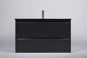 Изображение товара Тумба с раковиной Inda Piccadilly, подвесная, 100 см, цвет Mat Grafite, INDA Piccadilly 100MG Negro