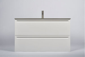 Изображение товара Тумба с раковиной Inda Piccadilly, подвесная, 100 см, цвет Mat White, INDA Piccadilly 100MW Cemento