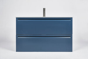 Изображение товара Тумба с раковиной Inda Piccadilly, подвесная, 80 см, цвет Blu Denim, INDA Piccadilly 80BD Blanco