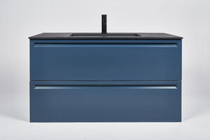 Изображение товара Inda Piccadilly 80BD Negro - подвесная тумба с раковиной 80 см Blu Denim