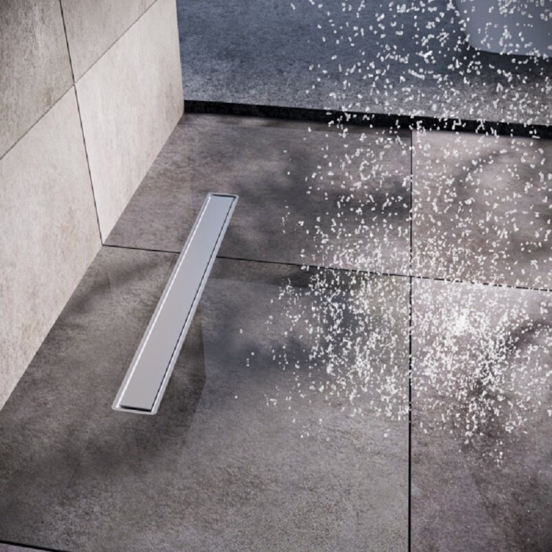 Изображение товара Дренажный канал Timo Drain Premium 90 см с решеткой под плитку нержавеющая сталь