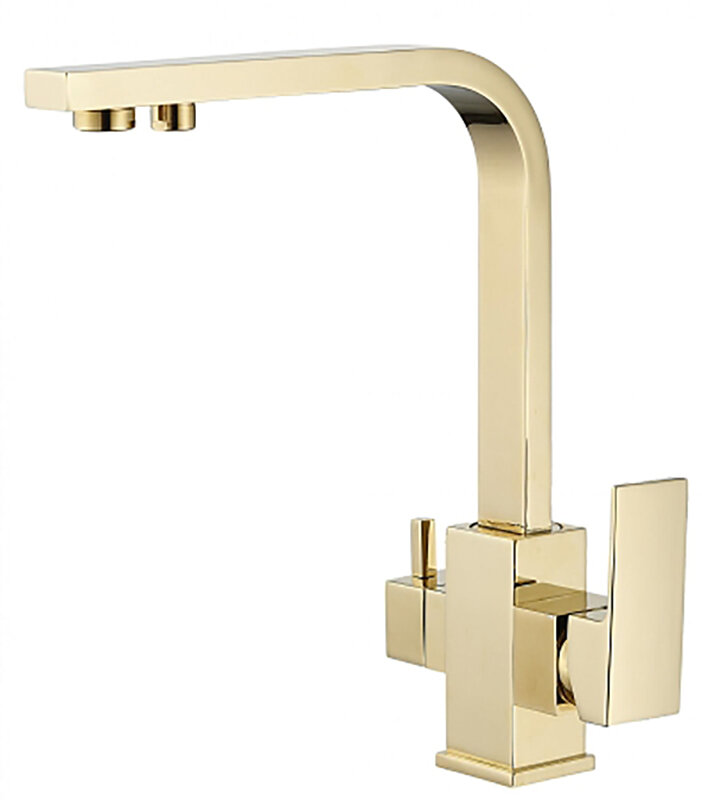 Изображение товара Смеситель для кухонной мойки Savol под фильтр питьевой воды золото модель S-L1807B