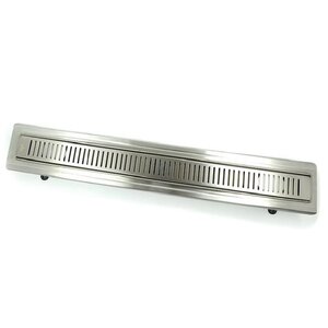 Изображение товара Дренажный канал Timo Basic Steel 60 см с решеткой STRIP, цвет сталь, BSSG-60 S50Rb