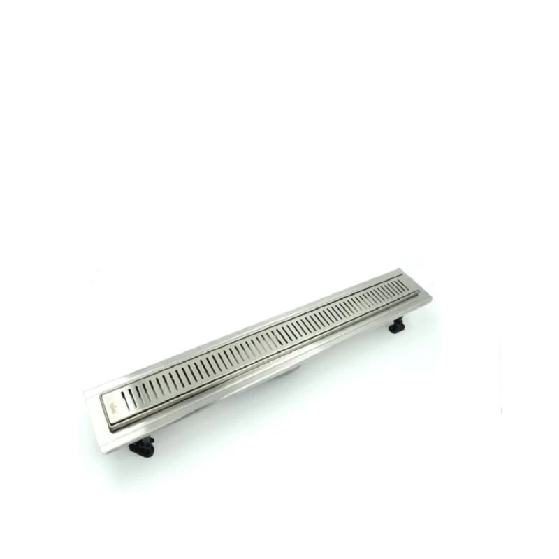 Изображение товара Дренажный канал Timo Basic Steel 70 см с решеткой STRIP, цвет сталь, гарантия 10 лет