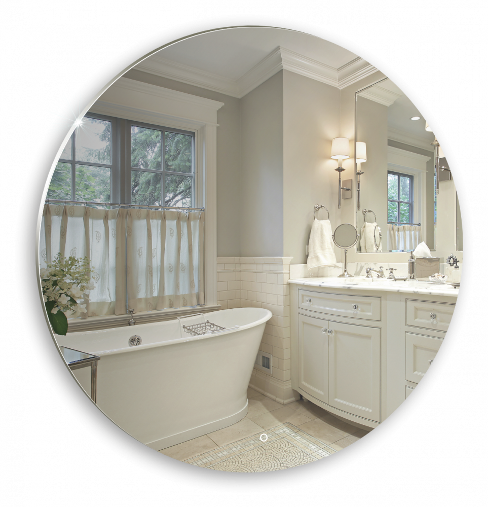 Изображение товара Зеркало Azario Саванна D77 см с LED подсветкой влагостойкое белое