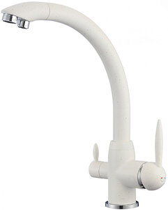 Изображение товара Смеситель для кухонной мойки Savol, c фильтром питьевой воды, цвет белый, S-L1699W