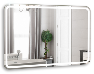 Изображение товара Зеркало Azario Давид 80 x 55 см, с LED подсветкой, диммер, сенсорный выключатель, белый, LED-00002533