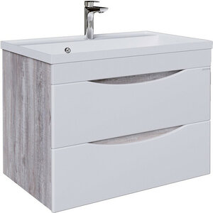 Изображение товара Тумба под раковину Grossman Талис 60, подвесная, белый глянец/бетон пайн, 106010