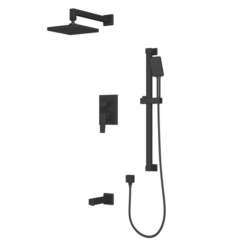 Изображение товара Душевая система Rush Thira TR3635-60Black, с изливом, черный матовый