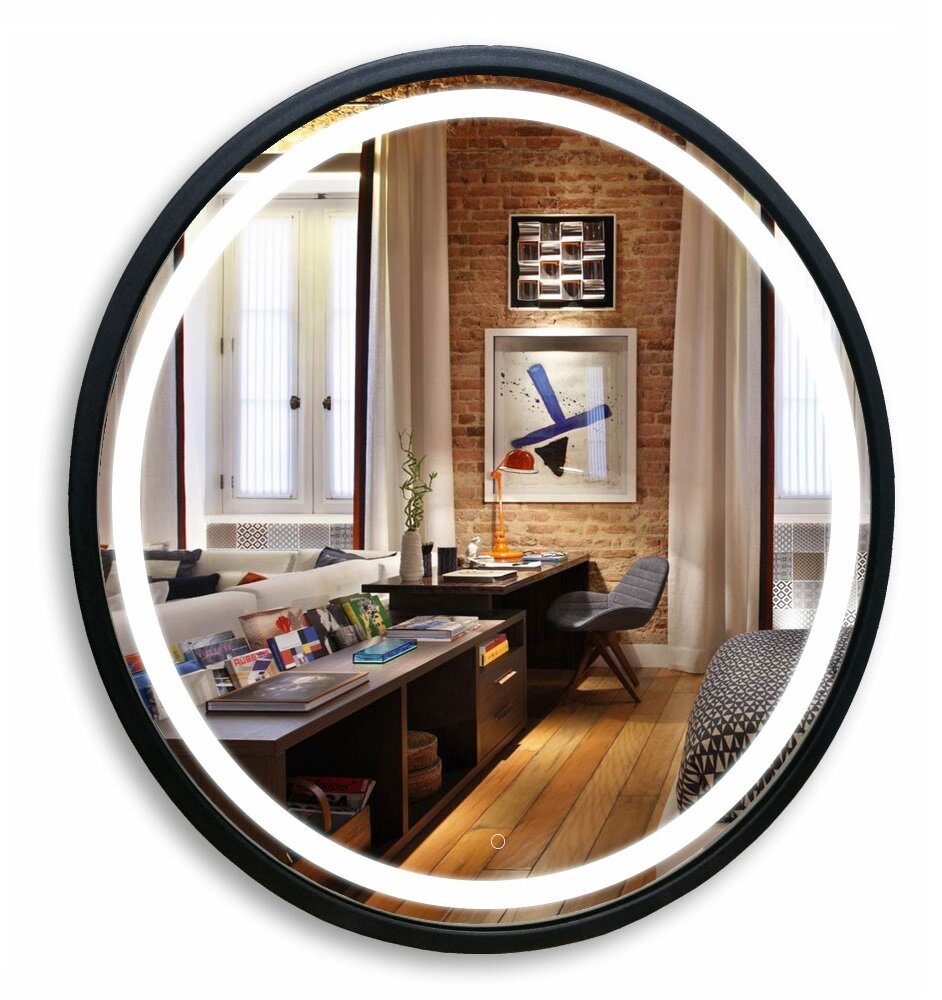 Изображение товара Зеркало Azario Манхэттен-лофт D77 с LED-подсветкой и сенсорным диммером