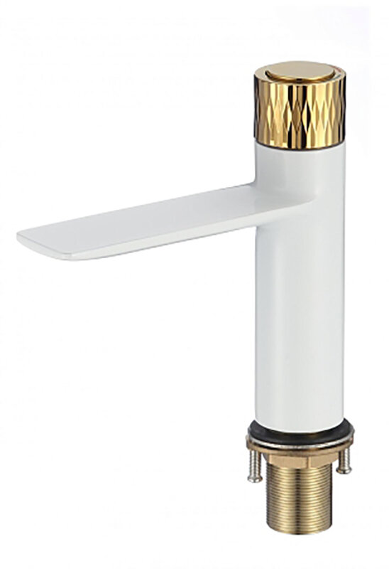 Изображение товара Смеситель для раковины Savol S-601810WB белый/золото 16.7 см