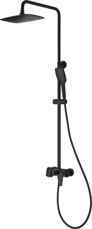 Изображение товара Душевая система Rush Nevis NE1735-40Black, черный матовый, 2 режима лейки, высота 130.5 см