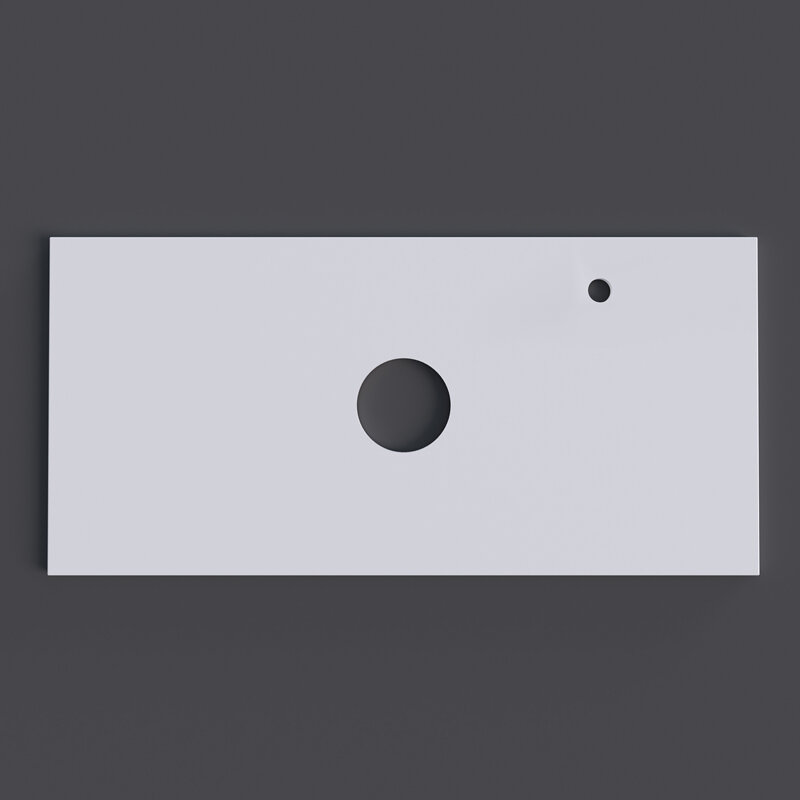 Изображение товара Столешница Grossman Флай 501001 белая матовая МДФ размер 97.6x46 см